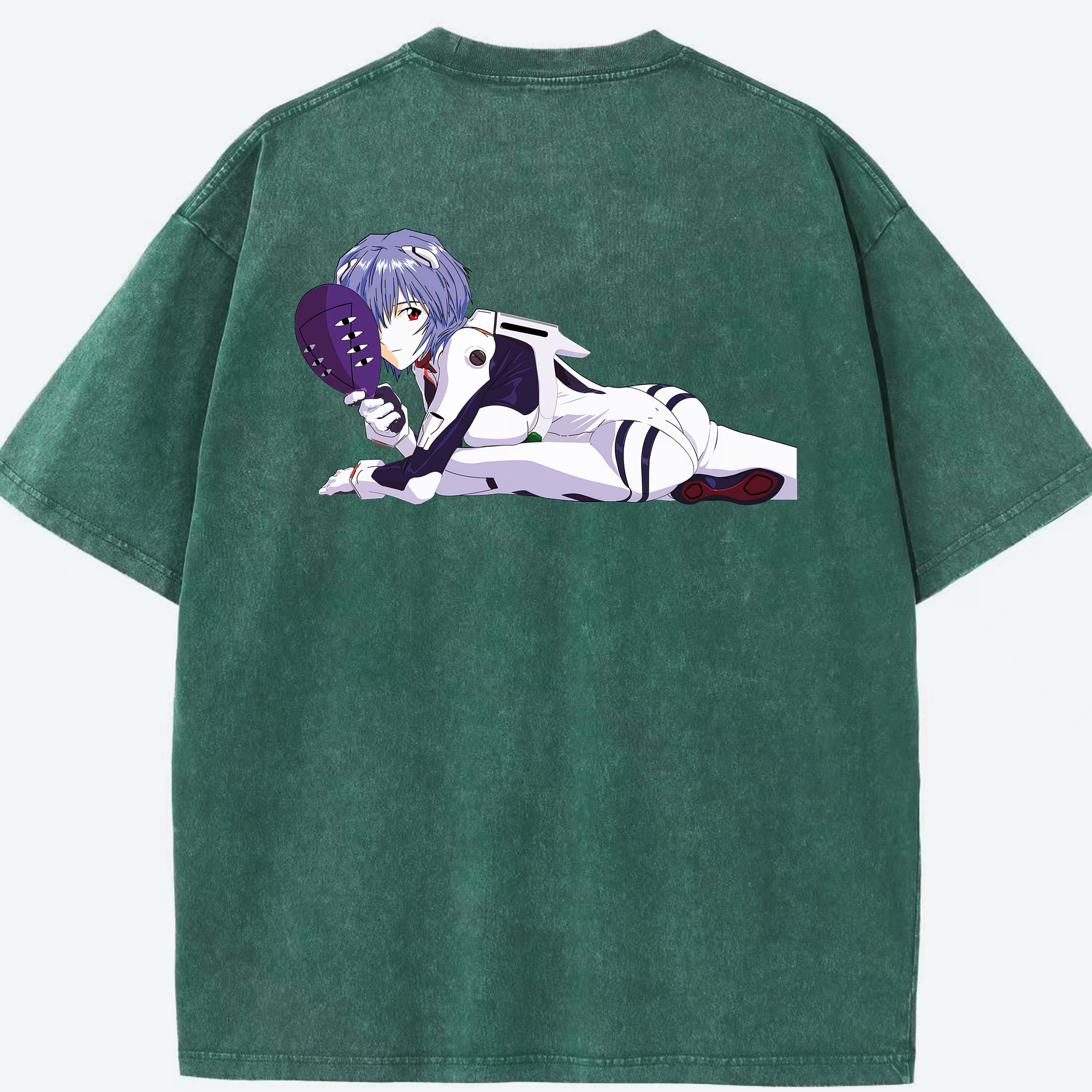 （画像用） EVA 新世紀エヴァンゲリオン 綿100% ヴィンテージ風 半袖Tシャツ（背面プリント）